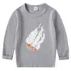 Camiseta de algodón para niños, estilo coreano, primavera y otoño, 2023, cuello redondo, manga larga, para bebés y niños