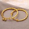 Pulsera alta de latón chapado en oro, de empujar y tirar, pulsera de campana de oro de Vietnam, joyería elegante para mujer que combina con todo