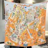 110cm Invierno Seda Artificial Lana Doble Cara Heterocromático Academia Ecuestre Bufanda Cuadrada Grande para Mujer Bufanda Cálida de Viaje Bufanda