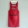 Delantal Estampado con Logo Personalizado Delantal para Catering Ropa de Trabajo Resistente a Manchas Delgado de Verano Cremallera Delantal Impermeable y a Prueba de Aceite