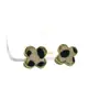 Pendientes Geométricos con Estampado de Leopardo Retro Otoño e Invierno Franceses, Pendientes de Botón de Lujo Ligero de Gama Alta, Pendientes de Diseño de Moda Únicos con un Toque de Nicho