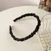 Diadema brillante color crema nueva 2022 Diadema plisada elegante francesa Accesorios para el cabello simples versátiles para niños Tocado Corea del Sur
