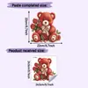 Día de San Valentín Oso Romántico Rosa Pegatina para Baño Inodoro Decoración del Hogar Pegatina de Pared Venta al por Mayor Autoadhesivo
