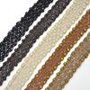 Europa y Estados Unidos transfronterizo nuevo patrón vintage tejido a mano con cordón de cera cuentas de madera aceitada cinturón decorativo estilo nacional cadena para la cintura