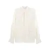 Tendencia de Moda Otoño 2026 Patchwork de Encaje Patrón Personalizado Camisa de Encaje Texturizada Casual Distribución para Transmisión en Vivo