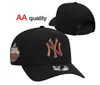 Popular en el comercio exterior, gorra de béisbol AA de alta calidad con logo de los Yankees, visera curva elegante, gorra ajustable para proteger del sol para hombres y mujeres