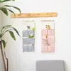 Tecido de cerca de armazenamento seis bolsos médio para gato pendurado tapete de engatinhar organizador rosa multi-bolsos bolsa pendurada para chinelos bolsa de armazenamento