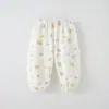 Pantalones de Niña Verano Finos de Bebé Algodón Puro Clase A Cómodos para Casa Ropa de Abrigo para Niño Pantalones Repelentes de Mosquitos para Niños