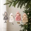 Nuevo colgante de ángel de peluche con alas de cornamenta de dibujos animados de Mingguan, accesorio para árbol de Navidad.