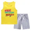 Traje Deportivo Casual de Dos Piezas para Niños Pequeños y Medianos - Chaleco y Pantalón de Verano 2023, Camiseta Base, Ropa Exterior Delgada sin Mangas