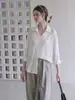Cardigã popular com botões de concha, camisa de manga comprida para mulheres, top respirável e com bom caimento estilo férias de verão 2026 2112