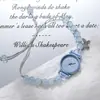 Pulseira de Relógio Feminino com Contas de Borboleta Estilo Mori Estudante Simples Fresco Relógio de Quartzo Sensação de Alto Padrão Moderno