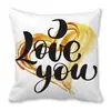 AMOR Feliz Día de San Valentín funda de almohada piel de durazno almohada funda de almohada plataforma transfronteriza suministro de fábrica zxt203