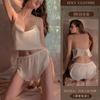 Yiyue lingerie sexy camisola sexy com alças, pijama fino de cetim de alta qualidade, uniforme feminino com peito pequeno 8816