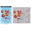 Pegatinas navideñas con efecto brillante, pegatinas de cristal de muñeco de nieve, para decorar escaparates de centros comerciales, pegatinas electrostáticas de Papá Noel