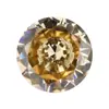 Huagang Gems Anel Face de Zircônia Cor Champagne Banhado a Ouro Pedra Solta Zircônia Artificial Redonda Unha de Arte com Fundo Pontiagudo Strass