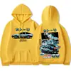 Talla Europea TransfronterizaSudadera con Capucha para Hombre Manga Initial D Hachiroku Cambio Derrape