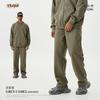Tilani Sudadera con Cierre y Hombros Descubiertos de Felpa de Color Puro para Hombre y Pantalones de Sudor Traje de Chaqueta con Cierre y Capucha para Hombre