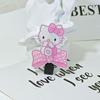 Novo acrílico HelloKitty bonito grampo de cabelo acessórios para cabelo grampo de bico de pato grampo de cabelo bebê quebrado franja grampo de cabelo