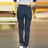 Pantalones Rectos Ajustados para Hombre 2026 Primavera y Otoño Nuevo Estilo Forrados de Polar Azul Marino de Negocios Pantalones Largos Casuales para Hombre