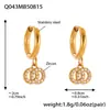 Mili Xiaoxiangfeng 5A Circonita Doble Anillo Colgante Completamente Incrustado de Diamantes Pendientes Moda Lujo Accesible Pendientes de Acero de Titanio Ecológicos Venta Caliente Transfronteriza