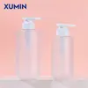 Xumin Packaging - Botella de gel de ducha transparente de 300 ml, botella de champú, botella de prensa PET de gran capacidad de 500 ml, botella de loción