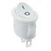 Interruptor Kcd1 Forma de Barco 2 Pines 2 Velocidades Oval Blanco Interruptor de Encendido para Lámpara de Mesa 6A250V/10A125V