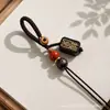 Nuevo llavero tejido a mano estilo chino estilo Xizang, artículo decorativo, cadena para teléfono, accesorio colgante para bolso semiacabado