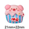 Comida dos desenhos animados e jogar bolo de porco rosquinha diy resina jóias acessórios telefone celular shell hairpin copo de água material atacado