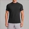 Camiseta deportiva transpirable de secado rápido con tacto frío para hombre, manga corta, para exteriores, fitness, yoga, running, tenis, que absorbe la humedad