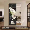 Espelho de Vestir com Painel de Entrada Estilo Medieval Espelho de Corpo Inteiro Oculto Empurrar-Puxar Espelho de Provador Montado na Parede do Quarto Casa