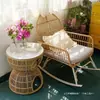 Cadeira de balanço para varanda, cadeira de vime para lazer, sofá preguiçoso para casa, cadeira de balanço para sala de estar de uma pessoa, cadeira de balanço reclinável para adulto ao ar livre