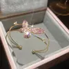 Pulseira de abertura redonda com zircônia europeia e americana, pulseira de luxo leve, sensação de alta qualidade, pulseira da moda, trabalho pesado, personalidade, joia de mão para mulheres, atacado