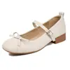 Nuevos Zapatos de Mujer Exquisitos Estilo Francés Retro 2025 Nuevos Zapatos Mary Jane de Cuero Suave con Lazo de Hada para Mujer