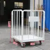 Carrito Plegable Personalizado para Logística, Carrito Jaula de Almacenamiento con Ruedas, Jaula Móvil Giratoria para Clasificación de Envíos, Carrito de Almacén