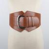 Estilo coreano All-match Elástico Largo Cinto Vestido Casual Feminino Pin Fivela Decorativo Cintura Selo Distintivo Elástico Decorativo Cinto