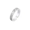 Anillos de Pareja Ice-Crushed para Hombres y Mujeres, un Par de Anillos de Lujo Ligero de Nicho con Escamas Brillantes, Diseño de Alta Gama, Anillos Versátiles