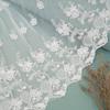 Directo de fábrica 125cm de ancho vientre completo bilateral encaje de ropa de bordado de malla blanca accesorios cortinas decorativas diy