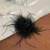 Pinza de Tiburón de Pluma Pequeña Exquisita Super Hada Pinza Dulce para Cabello Medio Recogido Parte Trasera de la Cabeza Pinza Peluda de Otoño e Invierno para Mujeres