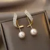 Brincos de Pérola com Agulha de Prata S925 para Mulheres 2026 Novo Estilo Popular Luxo Leve Design de Nicho Brincos de Alta Qualidade Acessórios de Orelha Únicos