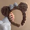 2026 Nova Faixa de Cabelo Doce para Mulheres Outono Inverno Faixa de Cabelo com Máscara Fofa Acessórios de Cabelo Ursinho Toque de Luxo Top de Caveira Faixa de Cabelo