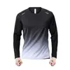Camiseta Deportiva de Manga Larga de Secado Rápido para Hombre, Protección Solar de Seda de Hielo, Verano Fina, Transpirable, Top Holgado para Exteriores para Senderismo y Running