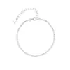 Collar de dos perlas plateado para mujer ins verano aleación nueva joyería nicho cadena de clavícula simple Accesorios Mayoreo