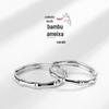 S925 Sterling Silver Amor de Jovens Namorados Anel de Design de Casal Sentido Nicho Anel Simples Personalizado Presente de Dia dos Namorados