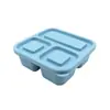 Caja de Almuerzo de Silicona para Alimentos, Frutas y Verduras, Cuadrada con Compartimentos, para Picnic, Microondas