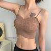 Verão e Primavera novo top tubinho de renda francesa puro anti-exposição alcinha fina costas bonitas lingerie colete feminino sutiã fino