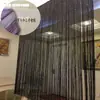 Cortina de Fio com Contas de Cristal Criptografado Cortina Divisória de Quarto Cortina de Porta de Casamento Cortina de Contas Cortina com Franjas para Sala de Estar Cortina de Decoração para Entrada de Hotel