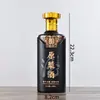Garrafa de licor de vidro 500ml imitação de porcelana garrafa de vinho vazia flor assada bronzear garrafa de vinho selada degustação garrafa de vinho de casamento atacado