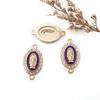 1 Colgante Pequeño 16X20mm Goteo de Aceite Doble Agujero Accesorio para Pulsera Pendiente Creativo DIY Pulsera Collar Colgante para Llave