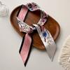 Bufanda Fina Estrecha Larga Pequeña Estampada Coreana Bufanda Estrecha Popular en Corea del Sur Bufanda Pequeña para Mujer Cinta Original de Lujo Ligero Pañuelo para la Cabeza